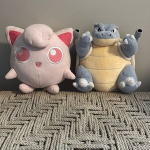 Pokemon | Toys | Pokemon Plush Toy Set Blastoise Jigglypuff | Poshmark